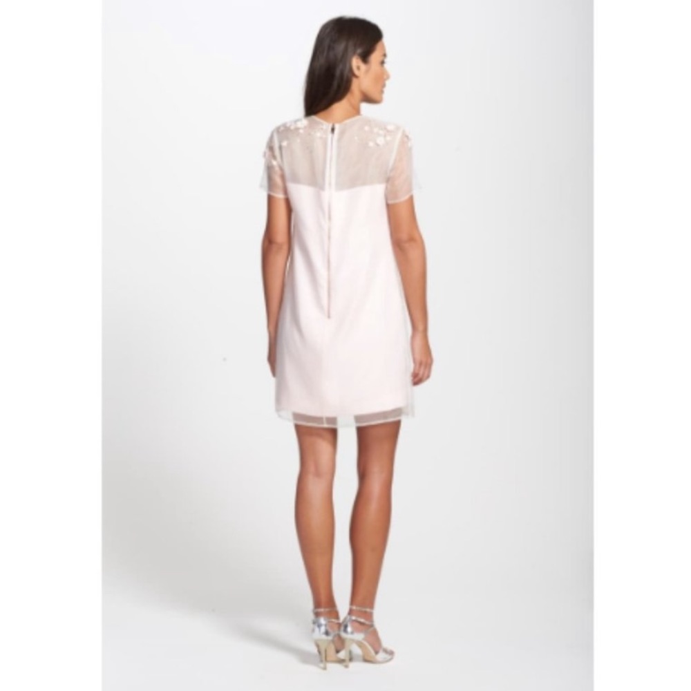 Ted Baker Findon Embellished Silk Pink Dress Sz 8 - Picture 2 of 8
